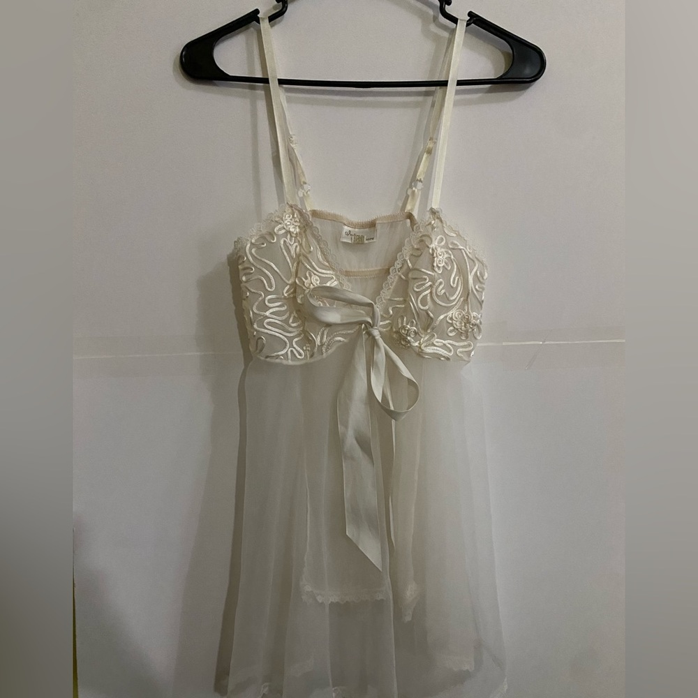 Vintage sheer babydoll lingerie dress